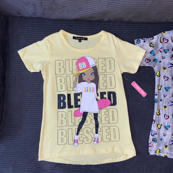SOPHIA & LILY (2) Pack Tees - Size 10/12 - Picture 2 of 4